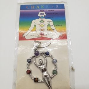 Chakra Necklace Pendant with Natural Stones
